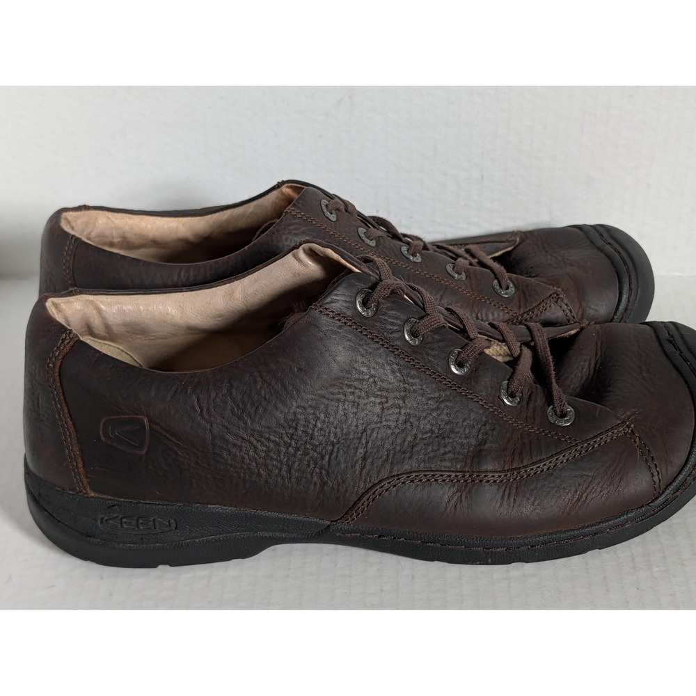 KEEN Men's Brown Leather Lace Up Casual Comfort Shoes Size 13